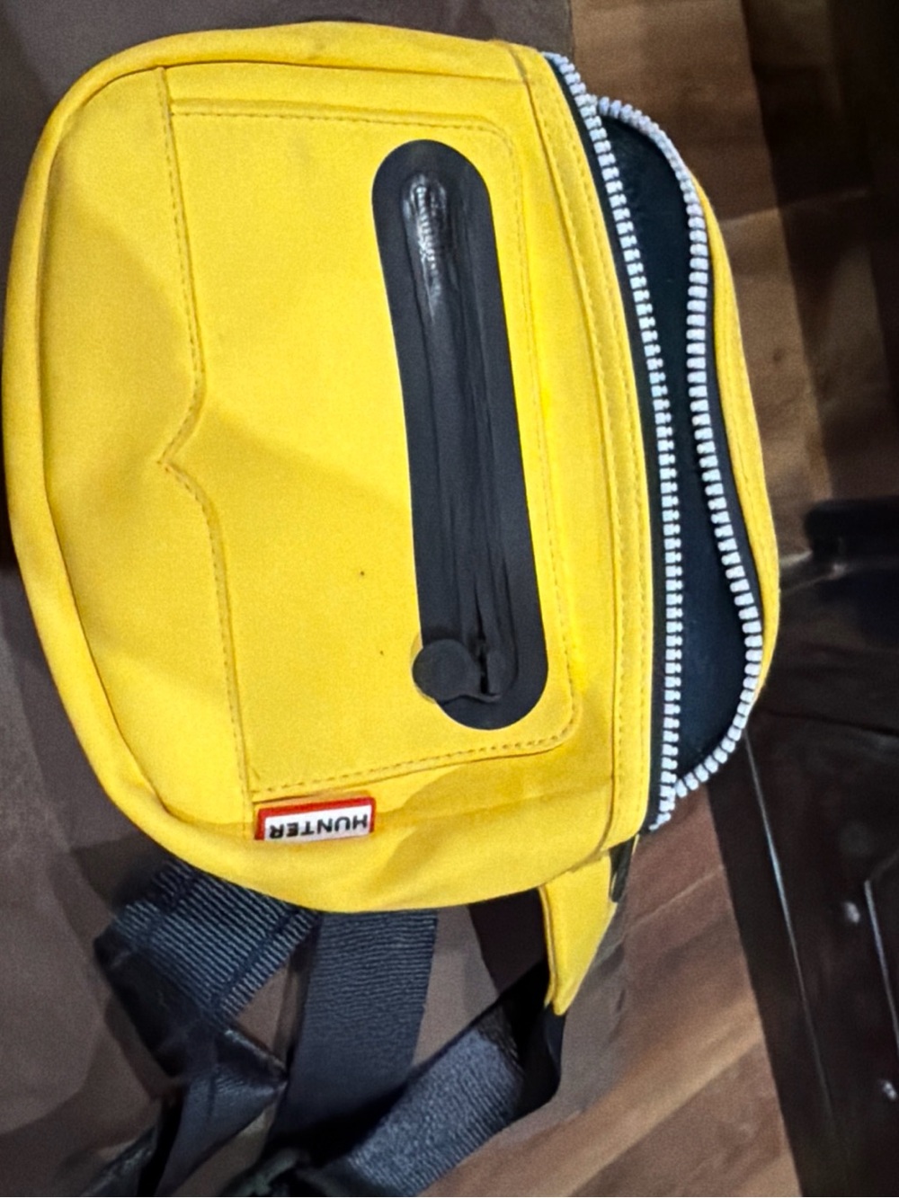 Hunter Men's Yellow Belt Sling Bag with Black Trim